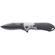 Cuțit de buzunar FORTUM, oțel inoxidabil cu lamă neagră, lungime totală / pliată: 207/120mm, mâner ALU / de lucru, clip de centură, cu fermoar