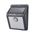 EXTOL LIGHT lampă LED de veghe, 0,4W, 16 LED-uri; 120 Lm, solar+senzor, baterie Li-ion, 1200 mAh, montabilă pe perete