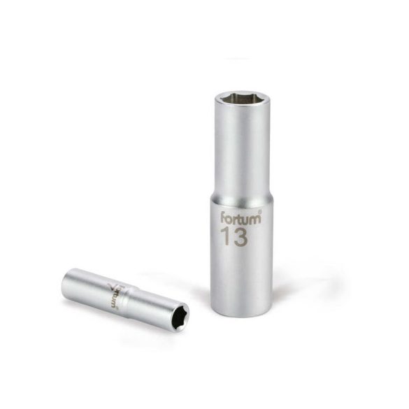 Extensie FORTUM, 1/2', 13mm, 61CrV5, crom mat, lungime 77mm FORTUM