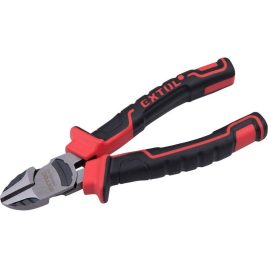   EXTOL PREMIUM clește lateral, 190mm, mâner dublu roșu/negru TPR, 20% forță suplimentară, suport de unelte cu cârlig