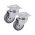 EXTOL PREMIUM role pentru dispozitive 2 buc, auto-reglabil, cauciuc gri, 50mm, cu rulment cu bile, capacitate max.: 27 kg/buc