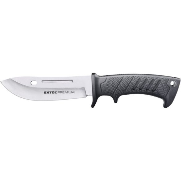 Cuțit de vânătoare și trekking EXTOL PREMIUM, lamă din oțel inoxidabil 3CR13, mâner din plastic, teacă din nylon, lungime totală / lamă: 270mm/145mm