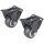 EXTOL PREMIUM role dispozitiv 2 buc, fix, PVC negru, 40mm, max, capacitate: 30 kg/buc