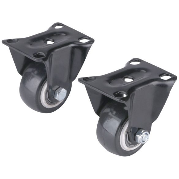 EXTOL PREMIUM role dispozitiv 2 buc, fix, PVC negru, 40mm, max, capacitate: 30 kg/buc