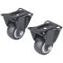 EXTOL PREMIUM role dispozitiv 2 buc, fix, PVC negru, 40mm, max, capacitate: 30 kg/buc