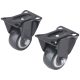 EXTOL PREMIUM role dispozitiv 2 buc, fix, PVC negru, 40mm, max, capacitate: 30 kg/buc
