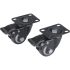 EXTOL PREMIUM role pentru dispozitive 2 buc, autoreglabile, cu frână de blocare, PVC negru, cu rulment cu bile, 40mm, capacitate maximă: 30 kg/buc
