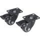 EXTOL PREMIUM role pentru dispozitive 2 buc, autoreglabile, cu frână de blocare, PVC negru, cu rulment cu bile, 40mm, capacitate maximă: 30 kg/buc