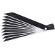 FORTUM lamă de rezervă 10 buc, negru, cu trei tăișuri; 9×100×0,7mm, oțel SK2, HRC > 67, ascuțire cu laser