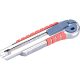 EXTOL PREMIUM cutter de tapet, 18mm mâner cauciucat, carcasă metalică; cu 3 lame autoretractabile, lamă de rezervă: 9123A (10buc), 8855091