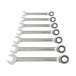   Set chei cu clichet EXTOL PREMIUM, 7 buc; 8-19mm CrV, 72 dinți, rotație unidirecțională