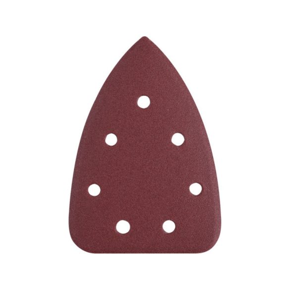 EXTOL PREMIUM șmirghel delta, set perforat 10 buc, 100×140 mm; 7 găuri, P100, pentru șlefuitor 8891844