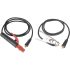 pereche de cabluri de sudură, cablu de împământare cu clemă + cablu de lucru cu suport de electrod, 120A, 5m, 16mm2, conector: 10-25
