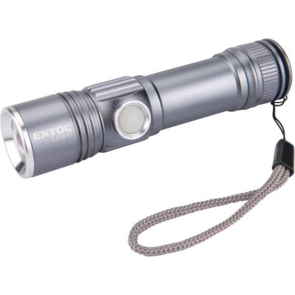 EXTOL LIGHT lampă LED, XPE LED; 280 Lm, carcasă ALU, acumulator Li-ion încorporat 2000 mAh