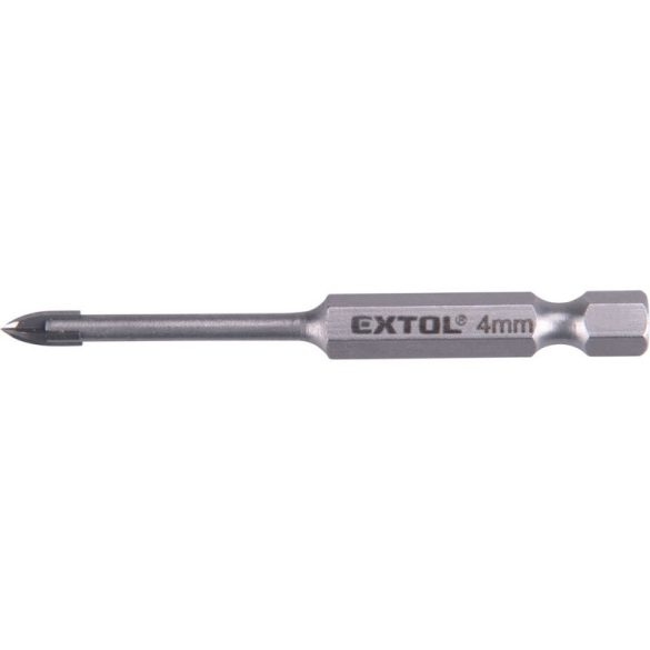 EXTOL PREMIUM burghiu pentru sticlă, ceramică și faianță, placat cu carbură; 5×75mm, prindere hexagonală 1/4