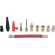 EXTOL PREMIUM set capăt furtun/țeavă 11 buc., pentru pistol umflat anvelope, max. 8 Bar, racord filetat G 1/4