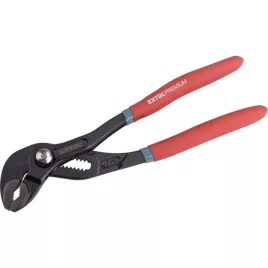   EXTOL PREMIUM clește pentru pompă de apă, 250mm, CrV50, deschidere max 36 mm, mâner cu burete, suport de hârtie cu cârlig pentru scule