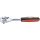 Manivelă cu clichet FORTUM 48 dinți, industrială, 61CrV5/S2; 1/4', 145mm FORTUM