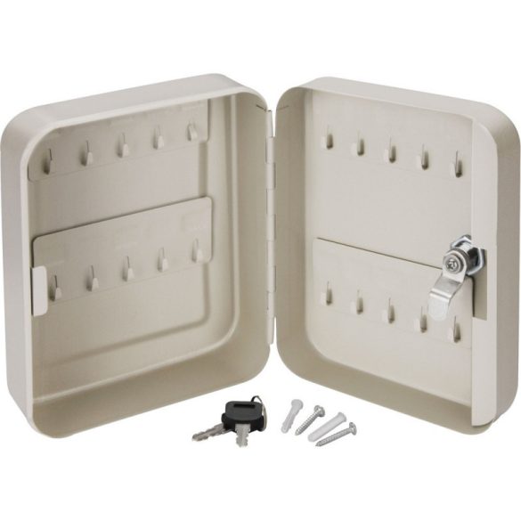 EXTOL CRAFT raft pentru 20 de chei 200×160×80 / 0,8mm, montabil pe perete, cu 2 chei