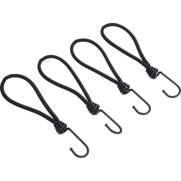 EXTOL PREMIUM set chingi elastice 4 buc, 18 cm × 6 mm, cu cârlig, cauciuc Latex rezistent, pentru fixarea prelatei