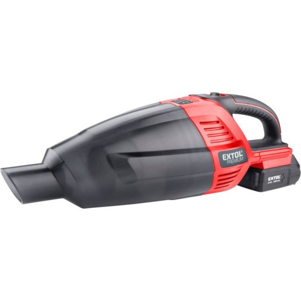 Aspirator cu acumulator EXTOL PREMIUM, Share20V, 20V, Li-ion, 1 acumulator, 1 încărcător, filtru HEPA