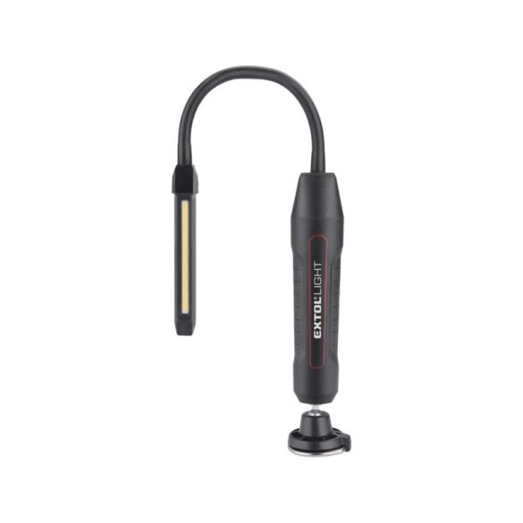 LAMPĂ DE LUCRU LED EXTOL LIGHT, reîncărcabilă USB; 500 Lm, acumulator Li-ion înlocuibil, 2500 mAh, braț flexibil