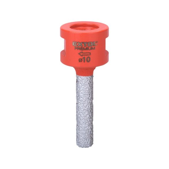EXTOL PREMIUM freză pentru găuri pe ceramică și faianță, margine de tăiere diamantată; 10mm × M14, compatibilă cu polizor unghiular