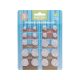 EXTOL ENERGY set baterii 20 buc, Litiu 3V și alcaline 1,5V; durată lungă de viață, blister