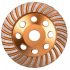 EXTOL INDUSTRIAL disc de șlefuit cu diamant; 115mm×22,2mm, tip Turbo/lamelar