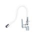 BALLETTO baterie de bucătărie cu țeavă flexibilă din silicon, 35mm, albă