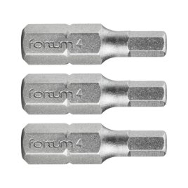   FORTUM vârfuri de înșurubare HEX, 3 buc., oțel S2; H 4×25mm, pe blister