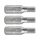 FORTUM vârf de înșurubare HEX, 3 buc, oțel S2; H 5×25mm, pe blister