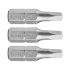 FORTUM capete de șurubelniță pătrate, 3 buc, oțel S2; SQ 2×25mm, blister