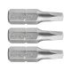 FORTUM capete de șurubelniță pătrate, 3 buc, oțel S2; SQ 2×25mm, blister