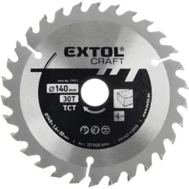  EXTOL CRAFT disc circular, cu plăcuțe din carbură, 210×30mm (diametru gaură), T60; lățime plăcuță 2,7 mm, max. 7.200 rotații/minut