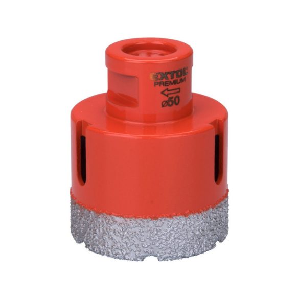 EXTOL PREMIUM carotă pentru ceramică, tăiș diamantat; 40mm × M14, compatibil cu polizor unghiular