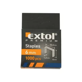   Capse EXTOL PREMIUM profesionale (10,6×0,52×1,2mm) ; 8mm, 1000pcs
