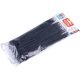 EXTOL PREMIUM coliere cablu 7,2×300 mm 100buc, reutilizabile (detașabile) nylon negru; rezistente la UV, acizi și baze