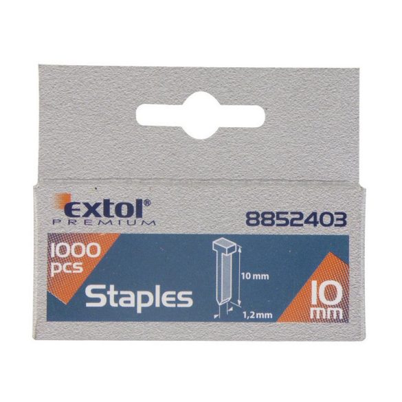 EXTOL PREMIUM cui cu cap pentru capsator profesional 1000pcs ; 14mm (2,0×1,2×0,52mm)