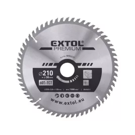   EXTOL PREMIUM disc circular, placat cu carbură, 160×30mm (diametru gaură), T24; lățime placă 2,8mm, max. 9000 rotații/minut