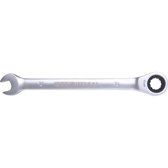 EXTOL PREMIUM cheie combinată cu clichet 17mm CrV, 72 de dinți, rotație unidirecțională;