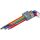 EXTOL PREMIUM set chei imbus, 9 bucăți, multicolor, extra lungi; cap sferic, 9 bucăți 1,5-10mm, CV., 90-230mm