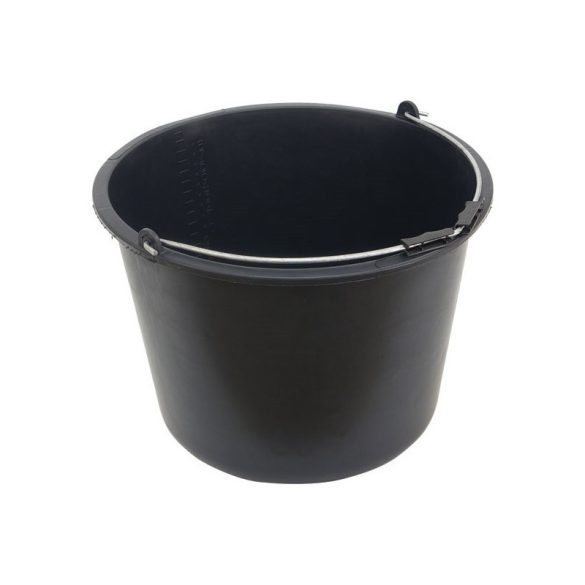 găleată pentru mortar; 20 litri, negru, plastic