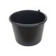 găleată pentru mortar; 20 litri, negru, plastic