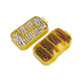   EXTOL CRAFT șuruburi pentru PAL și dibluri din plastic, set 170 buc, în cutie de plastic