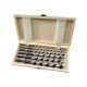 EXTOL PREMIUM set burghiu lemn 6 buc, 6-8-10-12-16-20×260mm, vârf filetat, prindere hexagonală; în cutie de lemn