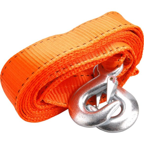 EXTOL PREMIUM chingă de tractare, max.2800kg; 4m×50mm, cu 2 cârlige forjate