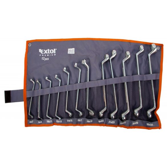 Set chei stea EXTOL PREMIUM, 12 buc; 6-32mm, CrV, în husă textilă.