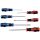 Set șurubelnițe EXTOL PREMIUM, 6 buc; plate:3×75, 5,5×100 și 6,5×125mm, PH0×60, PH1×100 și PH2×125, CV., magnetice, în suport de hârtie