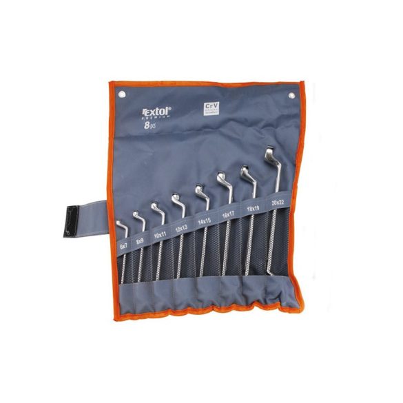 EXTOL PREMIUM set de chei stelare, 8 buc.; 6-22mm, CrV, în suport textil